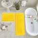 SHACOS Super Soft Bathroom Rug Bath Mat Microfiber Absorbent Non Slip Bath Rug for Bathroom Indoor Doormat Machine Washable 20x32 Yellow