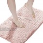 Suchtale Luxury Chenille Bathroom Rug Non Slip Bath Mat 17x24 Inch Dusty Pink Water Absorbent Soft Plush Shaggy Microfiber Rugs Machine Washable Dry Extra Thick Small Carpet for Shower Floor