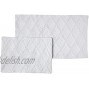 Vera Wang | Tufted Diamond Collection | Soft and Absorbent Plush Reversible Bath Rug Set Modern Designer Style for Bathroom Décor 2-Piece White,USHS6D1117231