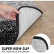 VOTUENIX Bathroom Rug Mat Soft Non-Slip Thick Plush Bath Rugs for Bathroom Quick Dry Ultra Water Absorbent Washable Shower Rug Bathrooms Floor Mat for Shower 20x32 Inches Black & White