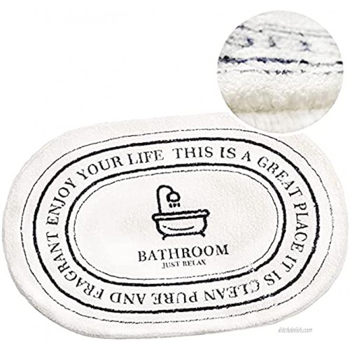 White Bathroom Rugs-Soft Absorbent Cute Bath Mat for Bathroom Floor 16x24inch Machine Washable Non-Slip Bath Rugfor Shower Toilet Tub Kid’s Bathroom Decor Plush Carpet