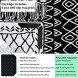 Black White Woven Boho Rug Runner for Bathroom Kitchen Reversible Bath Mat with Tassels Washable Accent Bohemian Farmhouse Cotton Blend Rugs for Hallway Porch Front Door 2'x6' with 8PCS Grippers