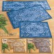 Collections Etc Classic Medallion Design Accent Rug with Skid-Resistant Backing Perfect for Any Room in Home Blue 26 X 45