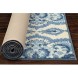 Maples Rugs Vivian Medallion Runner Rug Non Slip Hallway Entry Carpet [Made in USA] 1'8 x 5 Blue