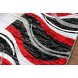 Masada Rugs Stephanie Collection Area Rug Modern Contemporary Design 1109 Red Grey White Black 2 Feet X 7 Feet 3 Inch Runner