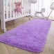 Ompaa Fluffy Runner Rugs 2x4 Feet Purple Super Soft Shaggy Carpet Fuzzy Long Fur Rug for Bedroom Living Room Dorm Plush Kids Playroom Baby Girls Nursery Decor Mats