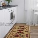 Ottomanson Siesta Collection Kitchen Fruits Design Runner Rug 20 X 59 Beige