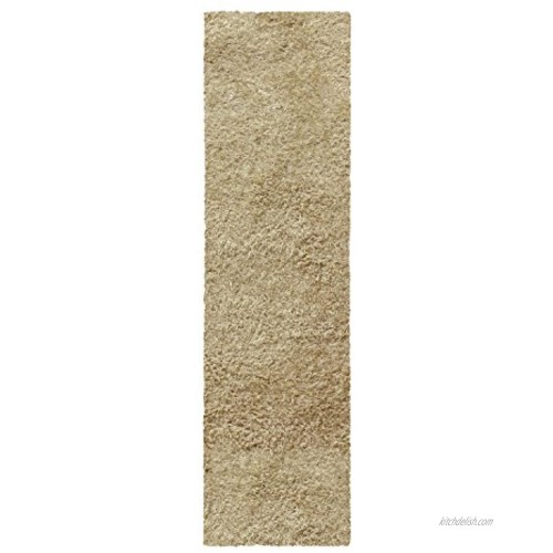 SUPERIOR Collection Hand Woven Elegant and Soft Shag Rug 2.6X8 Runner Beige