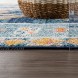 Tribal Geometric Blue Multicolor Runner Boho 12 ft Runner for Entryways and Hallways 2'7 x 12' by Bloom Rugs