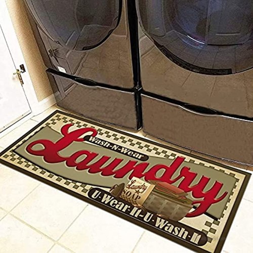 Ukeler Anti Fatigue Laundry Room Rug Runner Nonslip Rubber Comfort Mats Floor Runner for Laundry Room Bathroom Kitchen Laundry Room Decor 20''×59''