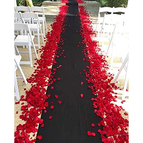 Wedding Decorations Aisle Runners for Weddings 24 in × 15 ft Black Carpet Aisle Runner for Indoor Outdoor Party Prom Event