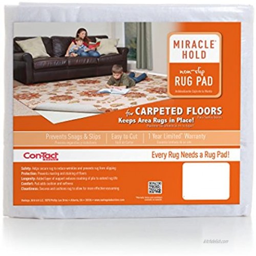 Con-Tact Rug Pad 2x4 Non-Slip Area Rug Pad for Carpet over Carpet Miracle Hold