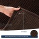 Fassbel Bathroom Rugs Water Absorbent Shower Mat Non-Slip Quick Dry Machine Washable Bath Rugs Chenille Soft Short Plush FabricChocolate,16 x 24