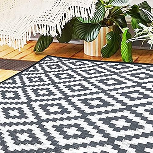 GFT 6’x9’ Indoor Outdoor Rug Plastic Straw Patio Rugs Camping Picnic Mats,Reversible Mats Plastic Straw Rug Modern Area Rug Floor Mat and Rug for Outdoors