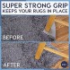 Pebble & Crane Non Slip Rug Gripper Rug Corner Grippers No Damage Carpet Tape & Rug Tape Alternative 4 Pack