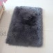 Soft Fluffy Faux Fur Sheepskin Area Rugs Rectangle Furry Rug for Bedroom,Living Room or Decor for Fuzzy Carpet Grey 2x3 ft Rectangle
