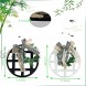 2Pcs Wooden Round Window Tiered Tray Decoration Frame Black&White Plaid Rustic Farmhouse Decor Summer Arch Window Sign Decoration for Home Kitchen Shelf Photo Prop