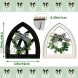 3 Pieces Wooden Farmhouse Window Tiered Tray Decoration Black and White Plaid Farmhouse Window Sign Rustic Cathedral Arch Window Sign Wooden Rustic Mount Window Frames Black White Grey