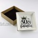 50th Birthday Gifts for Women Ceramic Ring Dish Trinket Tray 50 Year Old Birthday Gifts for Mother Wife Mom Aunt Grandma Friend