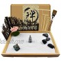 Artcome Japanese Zen Sand Garden for Desk with Rake Stand Rocks and Mini Furnishing Articles Office Table Accessories Mini Zen Sand Garden Kit Meditation Gifts