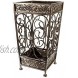 Brelso Super Quality Umbrella Stand Umbrella Holder Antique Look Metal Entry Hallway Décor Square Style w Removable Drip Tray. Antique Bronze