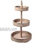 Creative Co-op DE0574 Decorative Wood & Metal Three Tier Tray Brown