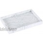 JESSILIN HOME Marble Tray Rectangle Decorative Stone Tray for Storage and Display with Perfume Dessert Afternoon Tea for Bathroom Parties Kitchen Dining Living Room 12x7x1.2