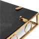 Juvale Gold Metal Mirror Tray 15 x 11 x 2 Inches