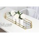 Kate and Laurel Felicia 26x8 Narrow Metal Mirrored Tray Gold