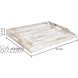 MyGift Shabby Whitewashed Solid Wood Jumbo Sized Stove Top Cover and Countertop Tray Noodle Board with Cutout Handles