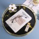 Simmer Stone Vanity Tray Decorative Glass Perfume Tray for Makeups Jewelries and Decors Round Makeup Organizer Rack for Dresser Bathroom Countertop Ottoman Coffee Table and More