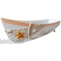 WHY Decor White Wooden Boat Tray Decor with Starfish Shells Net Rope Decorative Nautical Boat Ornament Decor Wood Boat Tray Decorations Beach Theme Home Bathroom Decor 16.9“