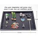 Zen Garden Kit Japanese Garden with Mini Pagoda Panda Chakra Stone Bamboo Trees Lotus Pond Colorful Agate Stones Office Desk Meditation Gift with Rake Tools and Zen Decor Accessories