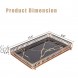 Zosenley Makeup Organizer Tray Decorative Glass Vanity Tray for Perfume Makeup Jewelry and Decor Rectangular Cosmetic Storage for Dresser Counter and Coffee Table Golden Black Marbling