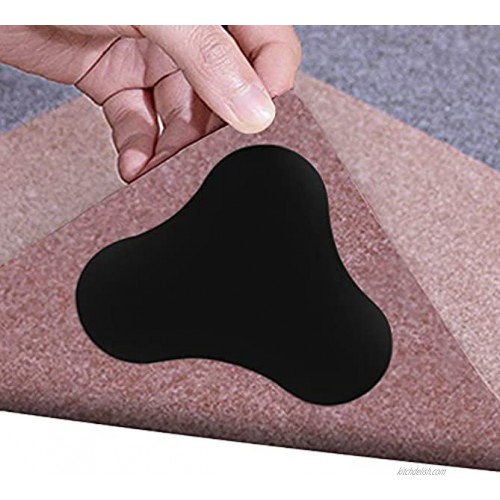 AMAMIA Rug Grippers 15Pcs Non Slip Washable Double Sided Reusable Carpet Tape Removable Anti Curling Rug Pad Corner Gripper for Hardwood Floors Tile Floors Carpets Floor Mats