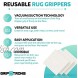 Grip Strong Rug Grippers 4 PCS Non Slip Rug Gripper for Hardwood Floors. These Non Slip Rug Pads Will Help Your Carpet Or Rug Stick to The Floor