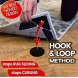 iPrimio Hook & Loop 4 Corners Rug Corner Gripper V Shape Easy Lift and Press Down Stops Rug Slip Anti Curling Grip and Non Skid Non Slip on All Floors. Patented