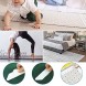 MOLECOLE 16 Pcs Rug Grippers Carpet Tape Double Sided Removable Anti Curling Corner Carpet Gripper Reusable Durable Rug Tapes for Hardwood Floor and TileWhite