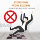Rug Gripper 10 PCS Washable Reusable Non Slip Rug Grippers Anti Curling Corner Carpet Tape Keep Area Rugs Flat on Hardwood Floors
