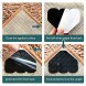 Rug Gripper,10Pcs Double Sided Anti Curling Non Slip Reusable Rug Tape Washable Rug Grippers for Hardwood Floors Tile Floors Marble Floors,Keep Your Rug in Place and Make Corner Flat