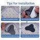 TOTOEE Corner and Side Rug Grippers for Hard Floors Anti Curl Reusable Gripper Adhesive Rug Tape Keep Your Rug in Place & Make Corner Flat and Easily Peel Off 12 pcs
