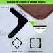 Warmery Rug Gripper 12 Pieces Anti Curling Non Slip Rug Pad Double Sided Reusable Rug Tape with Strong Adhesive Washable Corner Carpet for Area Rugs Hardwood Floors and Tile