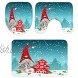 Sprite Christmas Gnome Snowman Reindeer Bathroom Rugs and Bath Mats Set 3 Piece Rug Rectangular Floor Mat U-Shaped Toilet Mat Toilet Lid Cover Perfect Combination of Luxury and Comfort