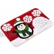 VCNY Home | Holiday Collection Ultra Plush Penguin Christmas Bath Décor Rug and Toilet Lid Cover Set with Non-Slip Backing-Optimal Absorbency for Bathroom 3 Pieces Red