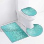 Washroom Rug Turquoise Decor Small dot Mosaic Tiles Shape Simple Classical Creative Artful Fun Design Memory Foam Bath Mats for Tub Shower and Bath Room