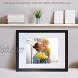 11x14 Frames Black Display Pictures 8x10 with Mat or 11x14 Without Mat Wall Mounting Photo Frame Pack of 3
