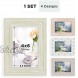 4x6 Picture Frames 4x6 Frame Set of 4 For Wall Collage Wood Turquoise White & Gray Table Top & Wall Mount Rustic Photo Frame Sets For Home Office Gallery Fits 4x6 photos