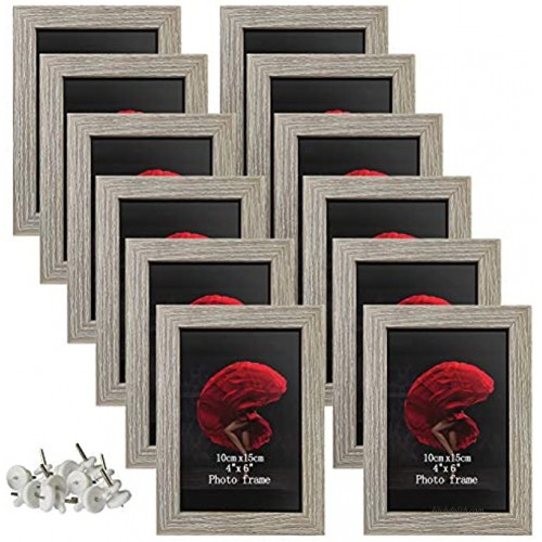 4x6 Picture Frames Set of 12 Rustic Distressed Art Wall Hanging Table Desk 6x4 Family Gallery Multi Photo Frame