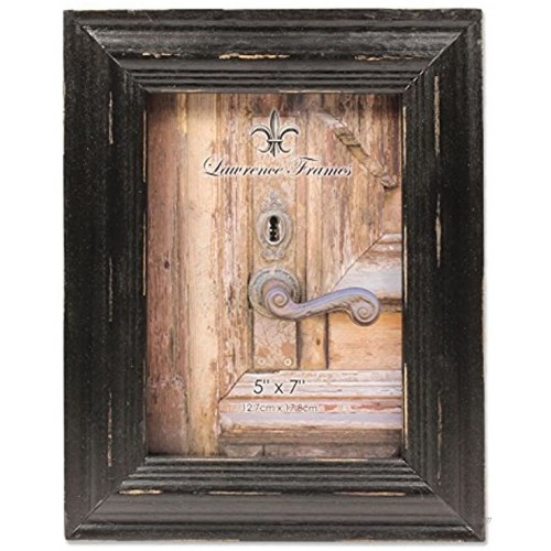5x7 Weathered Black Wood Picture Frame