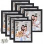 8x10 Black Picture Frames Photo Frame Set of 8 for Wall Home Family Office Decor Classic 8 by 10 Wall&Tabletop Display